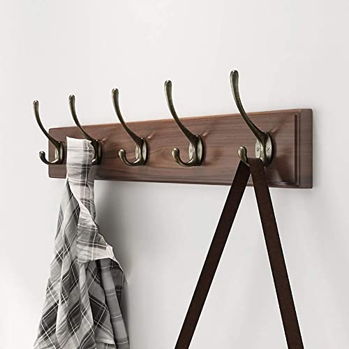 Coat Hooks, 12Pcs Wall Hooks for Hanging Coat Towel Hooks Hardware Heavy Duty Headphone Holder Hooks No Rust Wall Mounted with Screws for Hat Bags, Bronze