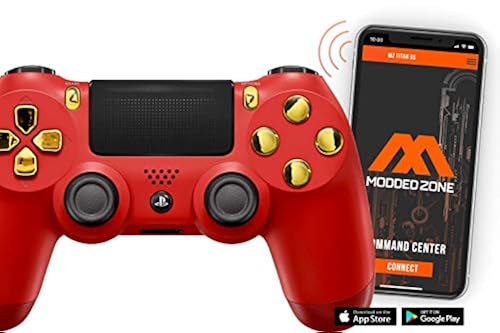 Red/Gold PS4 PRO Smart Rapid Fire Modded Controller Mods for FPS