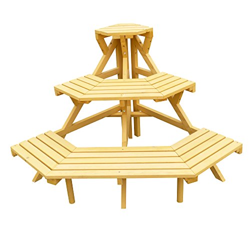 Leisure Season QPS3826 3 3-Tier Quarter Round Plant Stand