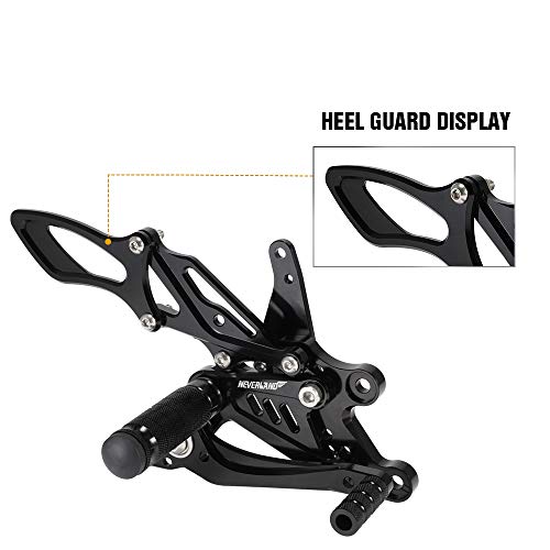 NEVERLAND CNC Motorcycle Adjustable Rearsets Footpegs Rear Sets for