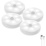 Aultra Wireless LED Puck Light - Powered LED Lights with Motion Sensor Operated Lighting Used for Under Cabinet Lighting, Nig