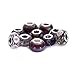 BRCbeads 10Pcs Mix Silver Plate AMETHYST THEME Murano Lampwork European Glass Crystal Charms Beads Spacers Fit Troll Chamilia Carlo Biagi Zable Snake Chain Charm Bracelets.