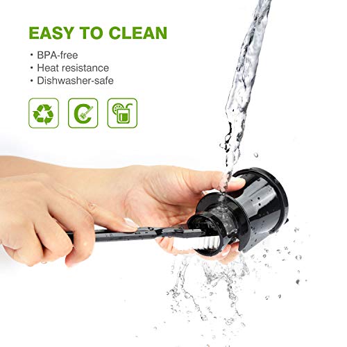 Juicer Machines, Vestaware Juicer Extractor with 5 Adjustable Modes/Reverse Function/Quiet Motion, BPA-Free,Easy to Clean Slow Juicer for Fruits and Vegetables - Thumbnail 6