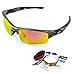 FARROVA - AX5065 Extreme Series Polarized Sunglasses Cycling Grilamid TR90 Frame Sports Sunglasses for Men & Women with Interchangeable Iridium Lenses for All Outdoor Activities, Grey Frame