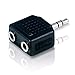 JINHEZO Headphone Splitter Adapter, Aux Stereo Jack Splitter Adaptor Plug 3.5mm Male to 2 Port 3.5mm Female Compatible with Headset,Earphone, iPhone,iPad, Samsung, LG, Tablets, MP3 Players 5 Pack
