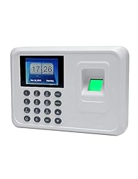 Aibecy - Grabadora inteligente de huellas dactilares biométricas con contraseña para empleados (pantalla LCD TFT de 2,4 pulgadas, CC 5 V, tiempo de asistencia)