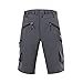 ARSUXEO Men's Loose Fit Soft Cycling Shorts MTB Mountain Bike Shorts Light Weight No Pad 1705 Gray Size Large