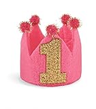 Mud Pie Baby-Girls Infant 1st Birthday Crown Headband, Multi, One Size