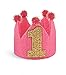 Mud Pie Baby-Girls Infant 1st Birthday Crown Headband, Multi, One Size