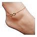 Geerier Simple Gold Chain Anklet Good Luck Infinite Anklet Beach Feet Jewelry