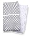 Changing Pad Cover, 2 Pack, 100% Jersey Cotton Unisex Sheets for Baby Girl and Boy, Grey Arrows and Polka Dots by Consciously