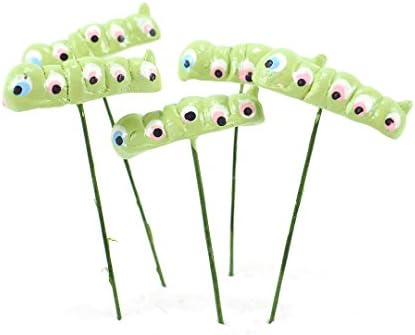 Worm Farm Green Animal Cartoon Miniature Ceramic Fairy Garden Ornament Decor Pot DIY Bonsai Plant Craft Accessories Dollhouse Figure