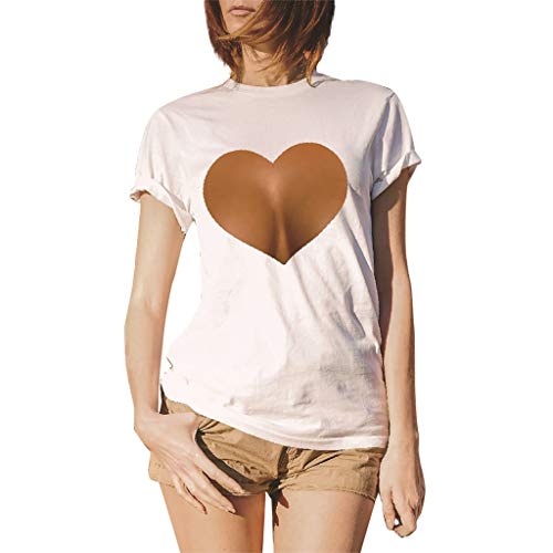 5 Sanyyanlsy+Womens+Heart+Shaped+Fashion+T+Shirt