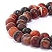 BRCbeads Gorgeous Natural Colorful Stripe Agate Gemstone Smooth Matte Round Loose Beads 8mm Approxi 15.5 inch 45pcs 1 Strand per Bag for Jewelry Making
