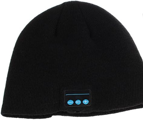 SANNYSIS Newest 2016 Outdoor Bluetooth Beanie Hat Cap Headphone Stereo Speakers &amp; Mic Hands Free Christmas Gifts (Black)