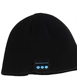 SANNYSIS Newest 2016 Outdoor Bluetooth Beanie Hat Cap Headphone Stereo Speakers & Mic Hands Free Christmas Gifts (Black)