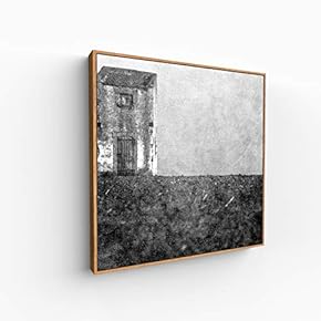 Canvas Wall Art for Living Room, Bedroom Monochrome Building Framed Canvas Prints for Home Decoration Ready to Hang - 16x16 inches