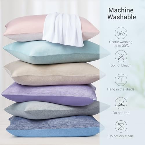 Marchpower Cooling Pillowcases, Arc-chill 2 Pack Q-Max 0.5 Cool Pillow Cases for Hot Sleepers Night Sweats, Double Sided Breathable & Soft Cooling Pillow Cover with Hidden Zipper - 50X75cm, Gray