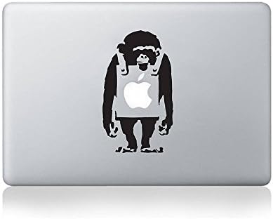 Banksy Monkey Macbook 13, 15, 17 inch Air 11 13 decal sticker Black art for Apple Laptop