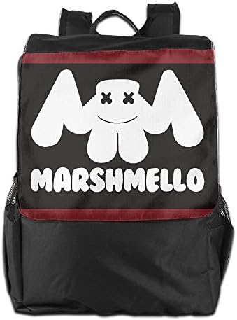 HOT TOPICS Unisex Marshmello Travel Rucksack Travel Backpack Daypack Knapsack