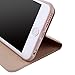 Nouske iPhone 6/6S Flip Folio Wallet Stand up Credit Card Holder Leather Case Cover Holster/Magnetic Closure/TPU bumper/360 Full Body protection, Gold