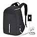 Vbiger Laptop Backpack Casual School Bag Large Capacity Shoulder Book Bag with Charging Port and Headphone Jack for Men and Women (Black)