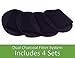Gardenatomy Compost Pail Bucket Replacement Filters - Fits 6 inch Wide lids for 1 Gallon Compost Pail - Dual Charcoal - 4 Sets (1 Gallon Size - Filters)