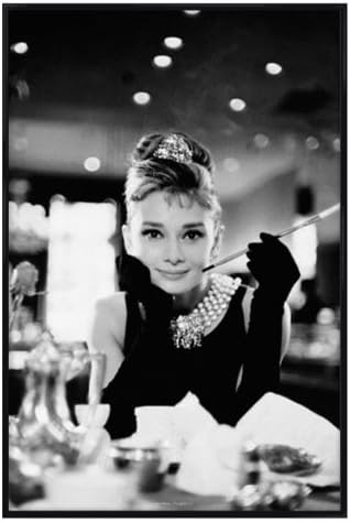 Gloss Black Framed Poster Audrey Hepburn in Breakfast At Tiffany's 61x91.5cm