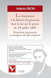 Les  limitations à la liberté d'expression dans la loi sur la presse du 29 juillet 1881