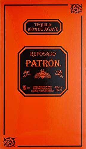 PATRÓN Reposado Premium-Tequila, 40% Vol., 70 cl/700 ml, aus 100 % besten blauen Weber-Agaven, in Mexiko in kleinen Chargen handdestilliert, 2 Monate im Eichenfass gelagert, perfekt für Margaritas – Bild 5