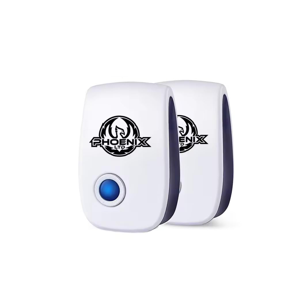 Ultrasonic Pest Repeller Plug In - Electronic Pest Control For Moths, Mice, Mosquito, Insects, Flies, Fleas, Spiders, Bed Bugs (2 Pack) FREE Mosquito Bracelet & FREE Mosquito Repellent Patches