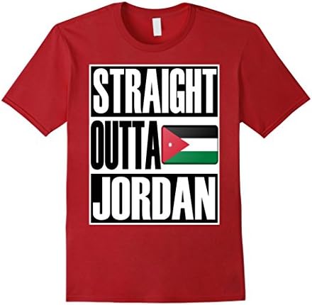 Men's Storecastle Straight Outta Jordan Flag Gift Pride T-Shirt XL Cranberry