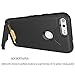 Google Pixel Case, OUBA [Card Slot] [Kickstand Feature] Dual Layer Shock Absorbent Armor Hybrid Defender Shockproof Rugged Protective Cover case for Google Pixel - Black