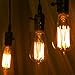 YCOLORJ Judy Lighting - Vintage Pendant Light Kit Plug in Hanging Lighting Fixture 24.5FT Cord Set, Triple Socket Chandelier Swag Lights with 4 Hook Sets & On/Off Switch for Edison Bulb (Pearl Black)
