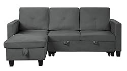 TUTB 82.5'' L-Shape Convertible Sleeper Sectional