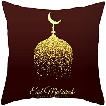 DStart DRESS_Home ★★ Sofa and Bed Pillowcase Muslim Ramadan Pattern Polyester Cushion Covers Home Decor (Multicolor-A,45cm x 45cm)