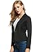 ANGVNS Women Casual Long Sleeve Turn Down Collar Slim Waist Blazers Jackets for Work