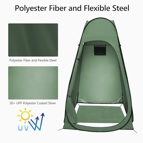 Camping Shower Tent, Pop Up Shower Cabin, Changemen Cabin Portable Outdoor Toilet Tents Outdoor Shelter, 120×120×190cm
