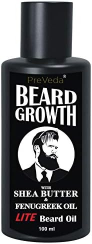 Buy Preveda Best Beard Growth Lite Hair Oil Wisth Sheabutter Fenugreek Oil Herbal Natural Premium Oil For Beard Mustache Pure Organic Oil Khadi Product 100 Ml Online At Low