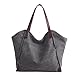 Sanxiner Women's Casual Canvas Tote Bags Shoulder Handbag Travel Bag (Gray)