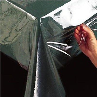 USA COVERS Easy Clean Durable, Waterproof Heavy Duty Plastic Tablecloth Cover (60-Inch x 84-Inch, Crystal Clear)