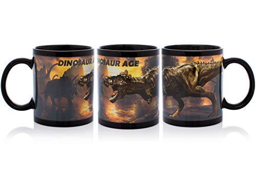 InGwest Home. Funny Dino Mug. Heat Sensitive Color Changing Coffee Mug. Add Hot Liquid And You\'ll See Dinosaurs