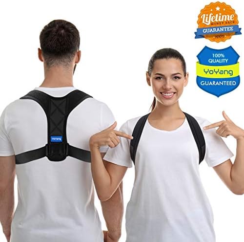 Posture Corrector for Women Men - YoYang Comfortable Posture Corrector Posture Brace Posture Support- Keep Posture Perfect to Prevent Kyphosis - Adjustable Upper Back Posture Corrector for Women Men