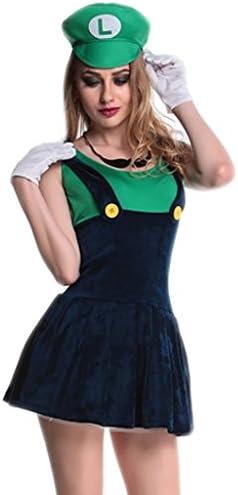 Eternatastic Womens Halloween Costume Super Mario Adult Costume