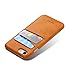 iPhone 8 Card Case,Leather Card Case for iPhone 7,Ultra Slim Premium PU Leather Case with Business Credit Card with 2 Slot Holder Protective Cover for iPhone 8 (Khaki, iphone7/8 case)