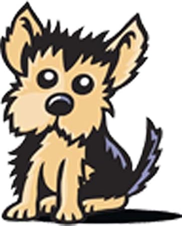 Amazon Com Cute Adorable Yorkie Puppy Dog Cartoon Vinyl Decal Sticker 4 Tall Arts Crafts Sewing