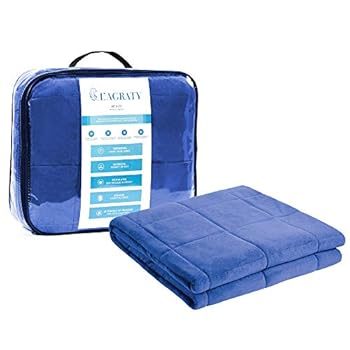 L'AGRATY Luxury Minky Weighted Blanket for Adults (15lbs, 48' x 72