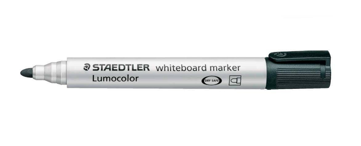 STAEDTLER 351-9 Lumocolor Whiteboard Marker Bullet Tip -Black (Box of 10)