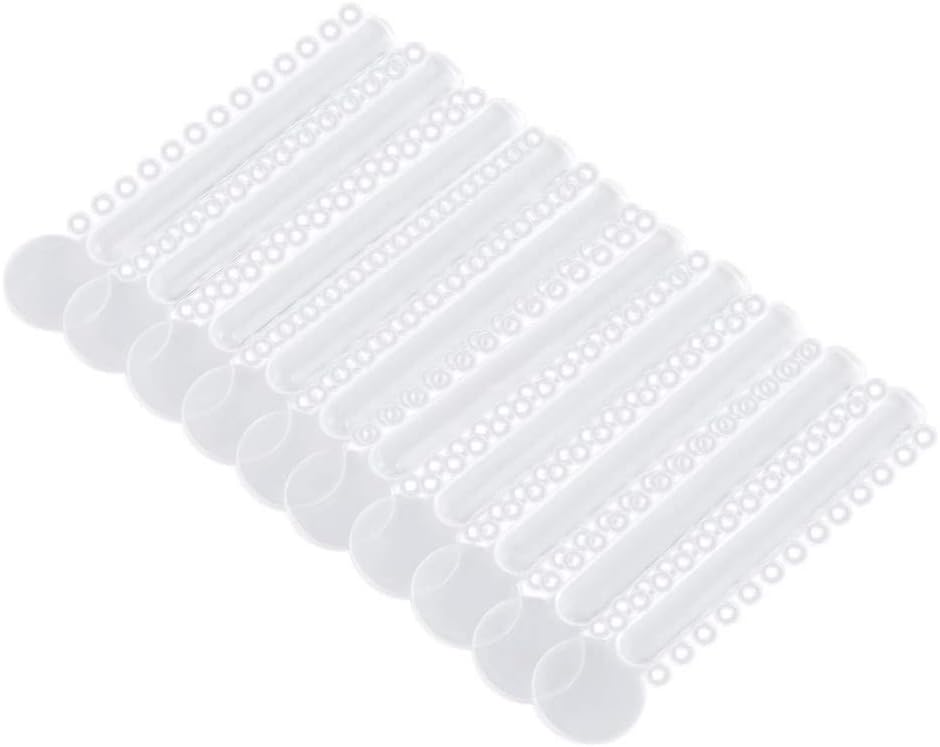 Yutongyi Teeth Health 40 Transparent Stickers Plastic Dental Orthodontic Ligature Ties Elastic Braces for Teeth Orthodontic Treatment Dental Hygiene