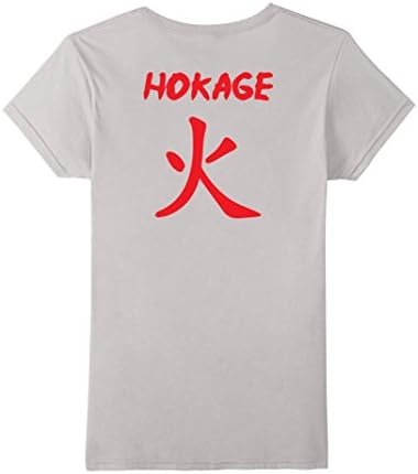 Womens Hokage Jersey Back Side Printed T-Shirt Small Silver